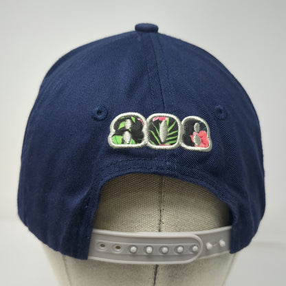 Hawaiian Headwear Snapback Hat Blue One Size Floral Brim Kauai 808 Embroidery