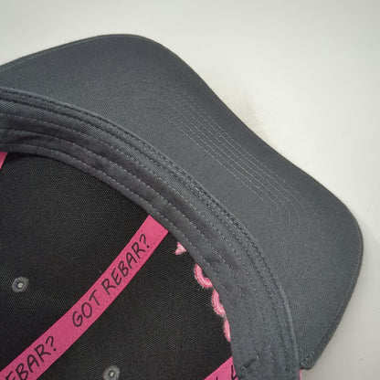 Richardson Trucker Hat Black Pink One Size Mesh Snapback CCS Concrete Supply