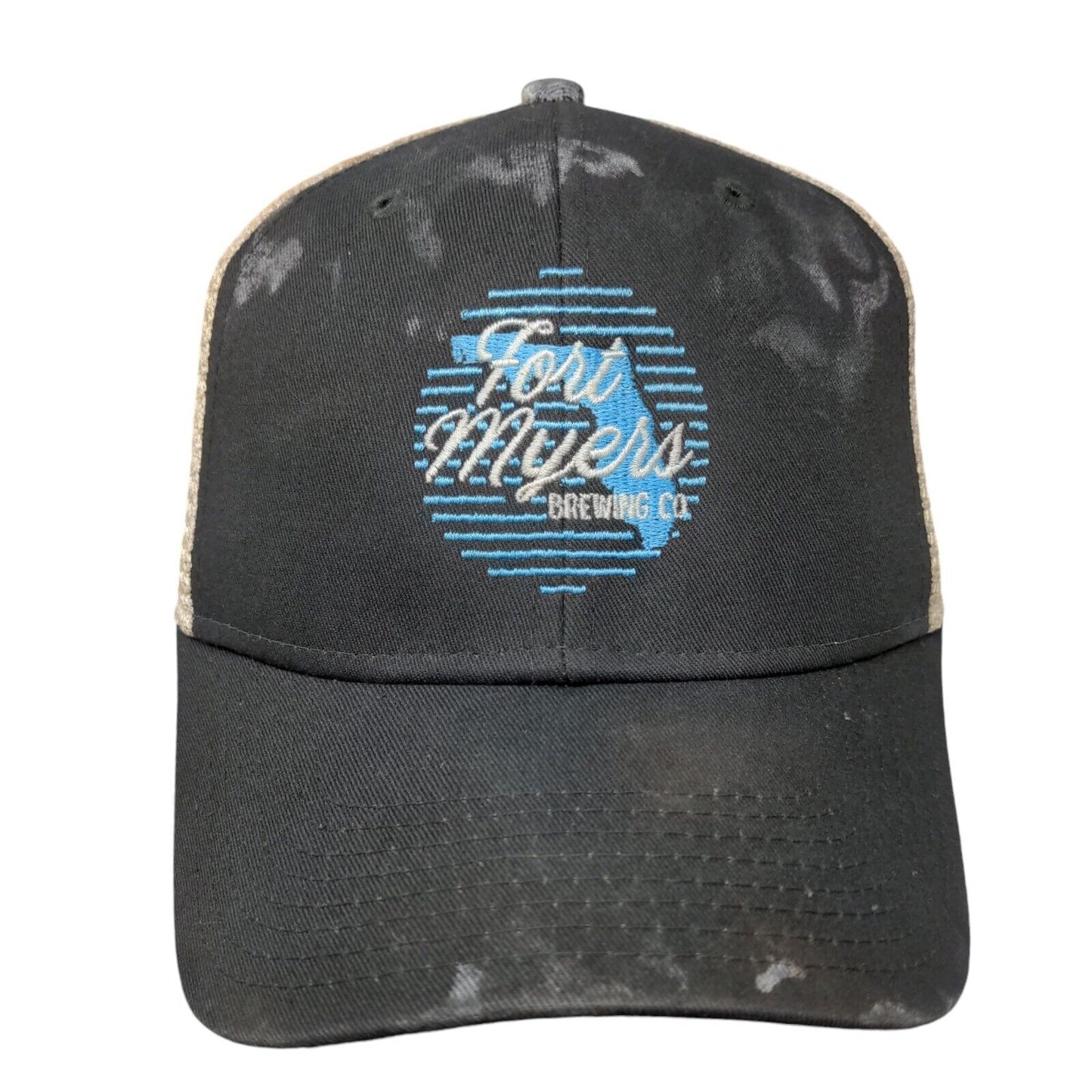 Fort Myers Brewing Co. Strapback Mesh Back Trucker Hat Gray One Size Ouray
