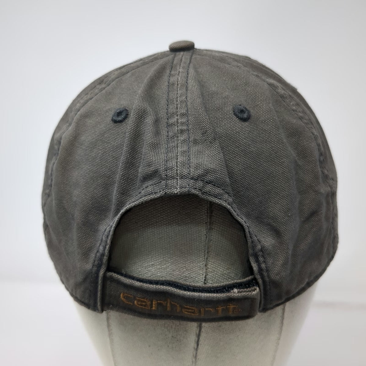 Carhartt Baseball Cap Gray One Size Strapback Cotton Canvas Front Patch Hat