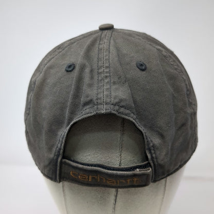 Carhartt Baseball Cap Gray One Size Strapback Cotton Canvas Front Patch Hat