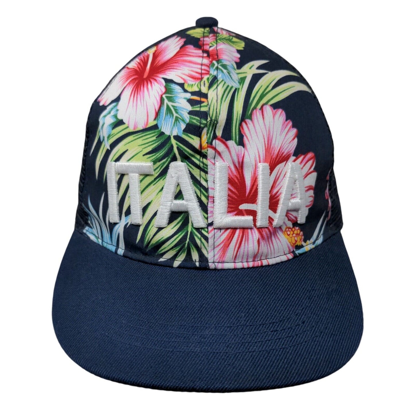 Italia Snapback Mesh Back Trucker Hat Multicolor One Size Floral