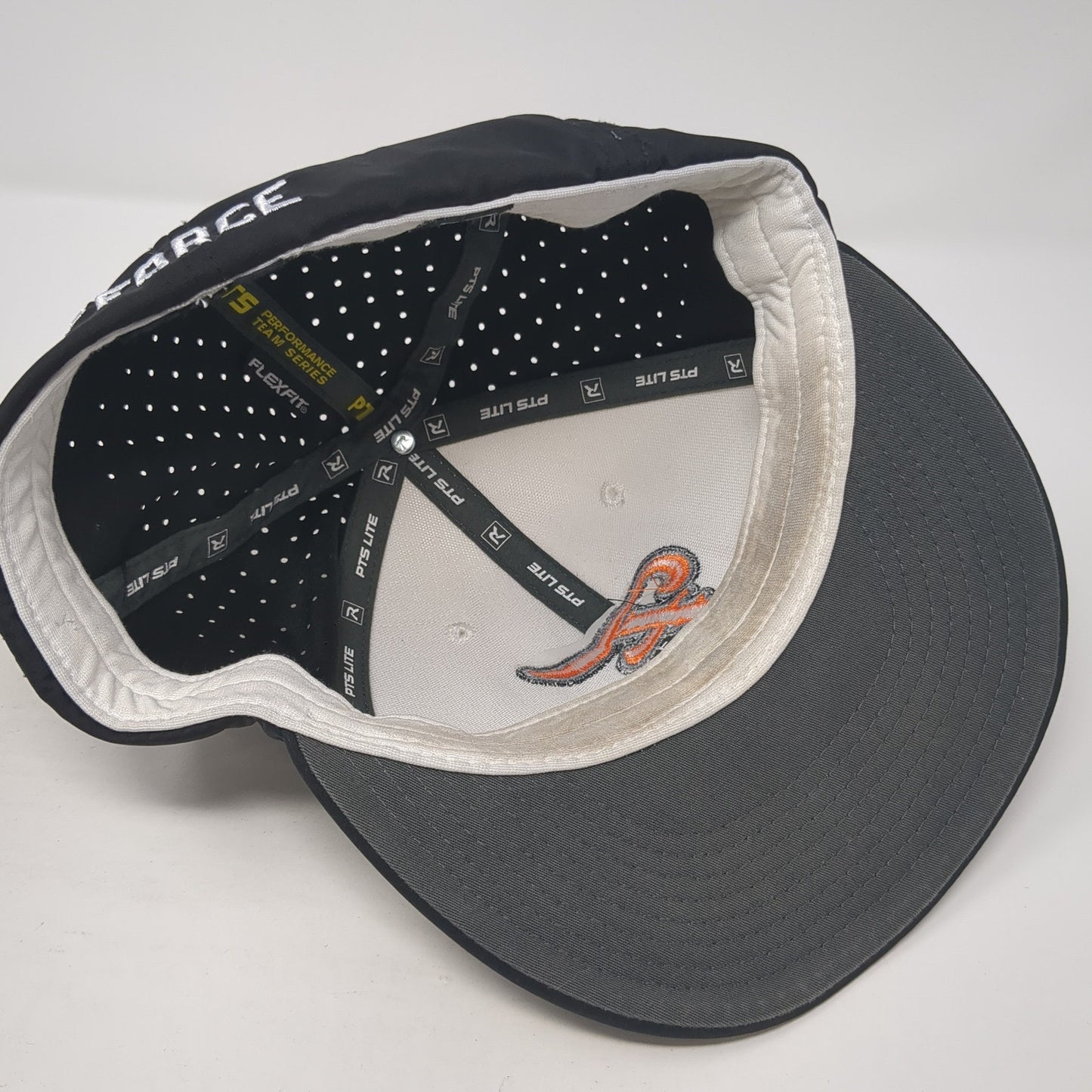 KC Force Fitted Hat Black Medium Embroidered Laser Cut Richardson