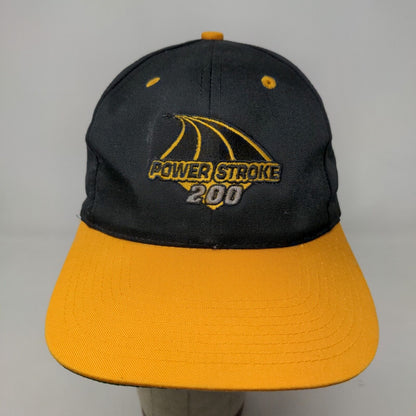 San Sun Men's Snapback Hat Black Size OSFA Embroidered Power Stroke 200