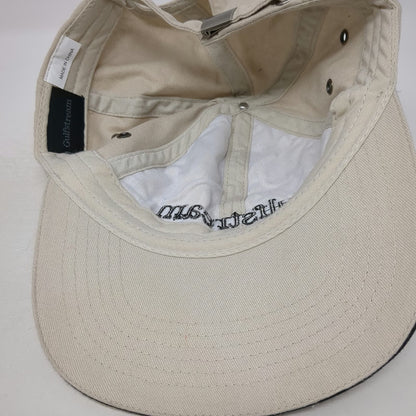 Gulfstream Baseball Cap Beige One Size Slideback Black Sandwich Brim Hat