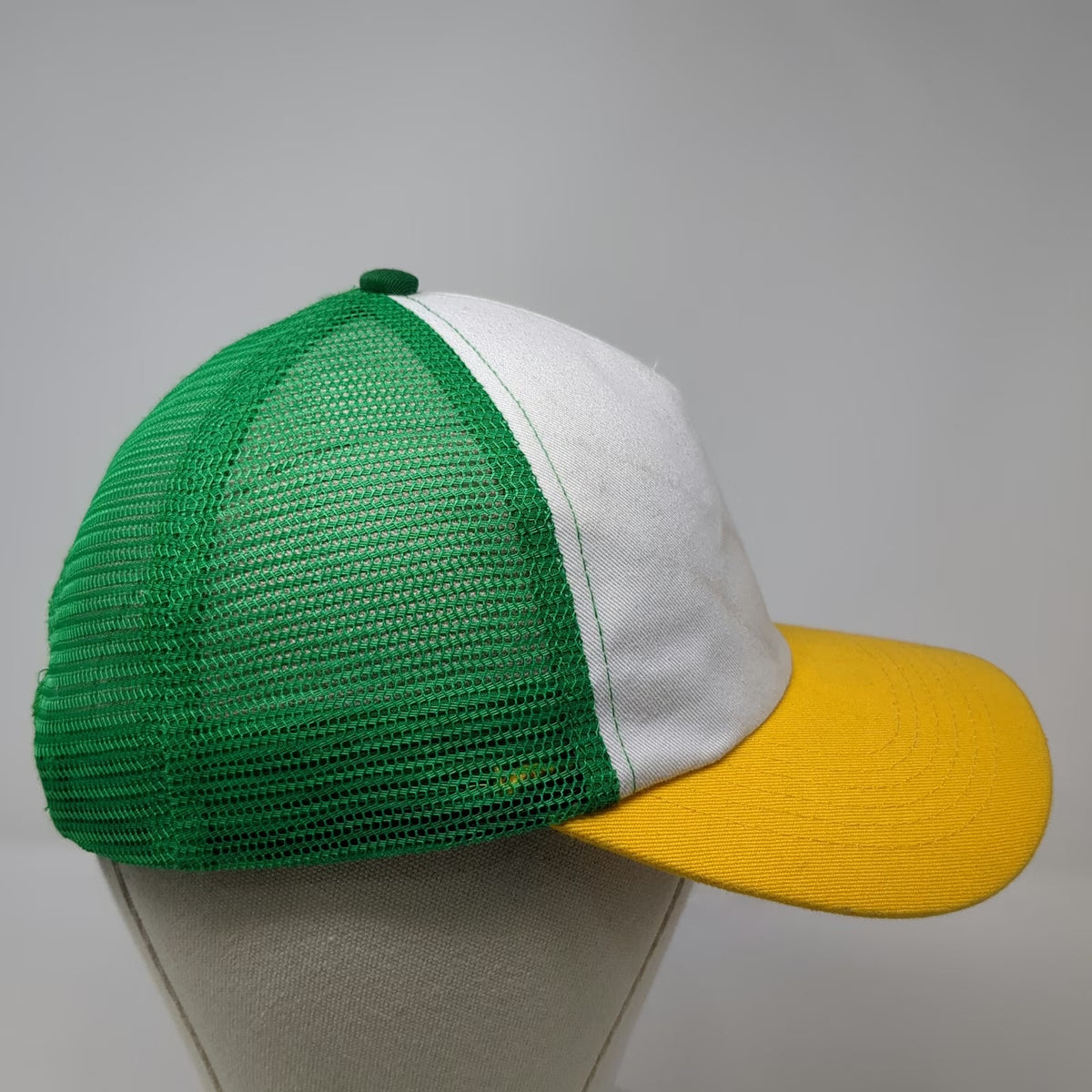 Netflix Stranger Things Trucker Hat White Green Yellow One Size Mesh Snapback
