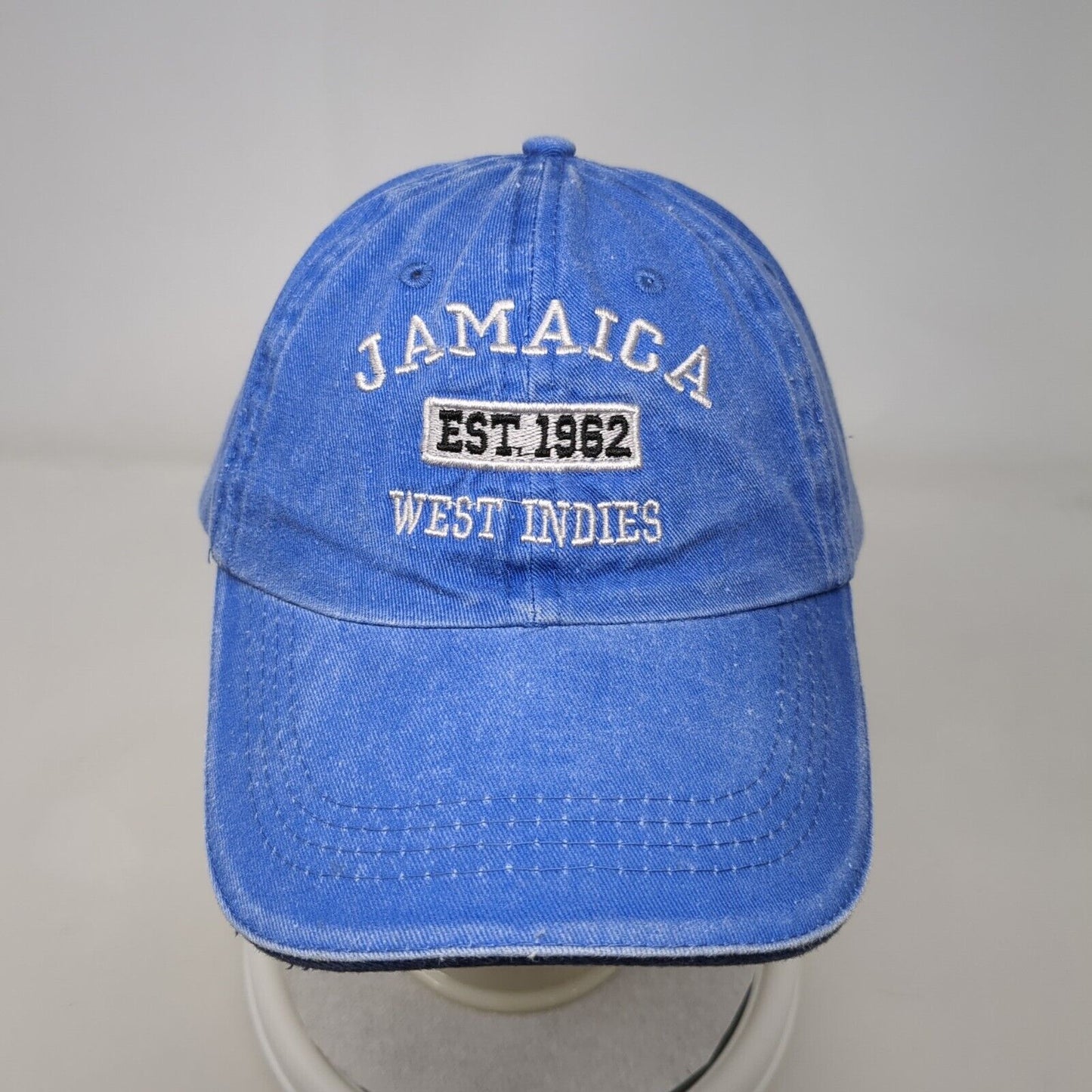 Jamaica West Indies Est 1962 Strapback Hat Blue One Size Adjustable Old Dock