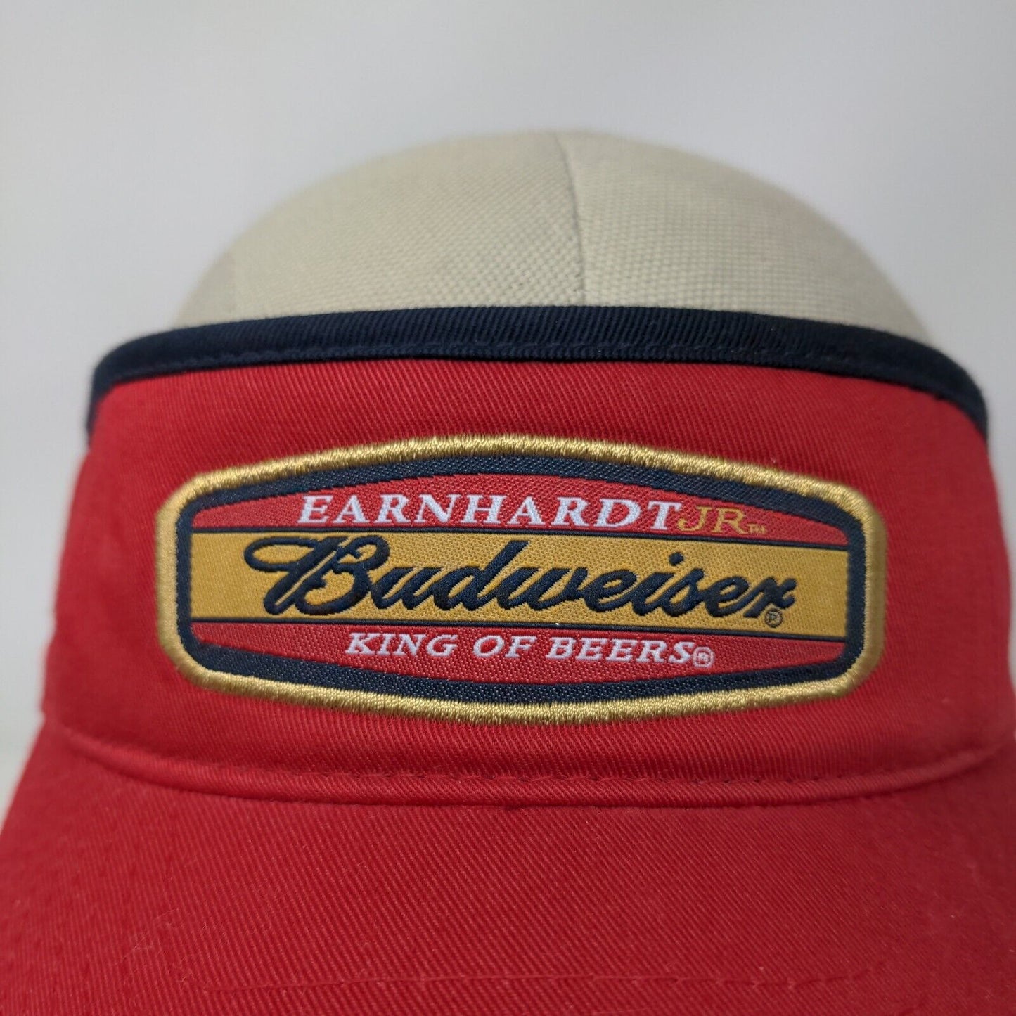 Chase Authentics Men's Strapback Sun Visor Cap Hat Red Earnhardt Jr Budweiser