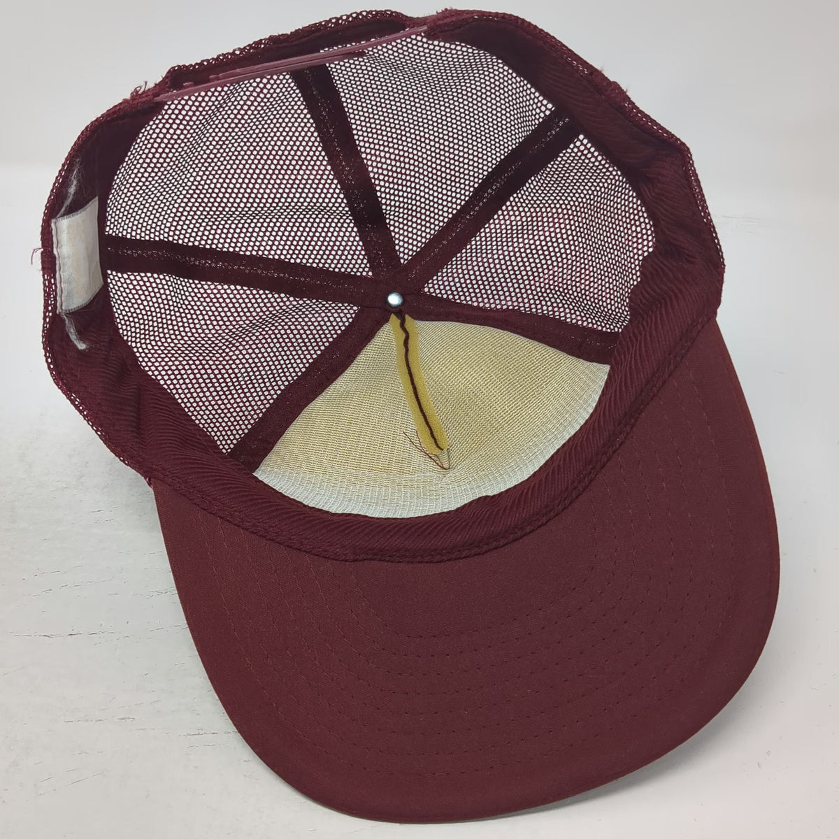 Trucker Hat Red One Size Mesh Back Snapback Rope Foam Front Ahntech Range