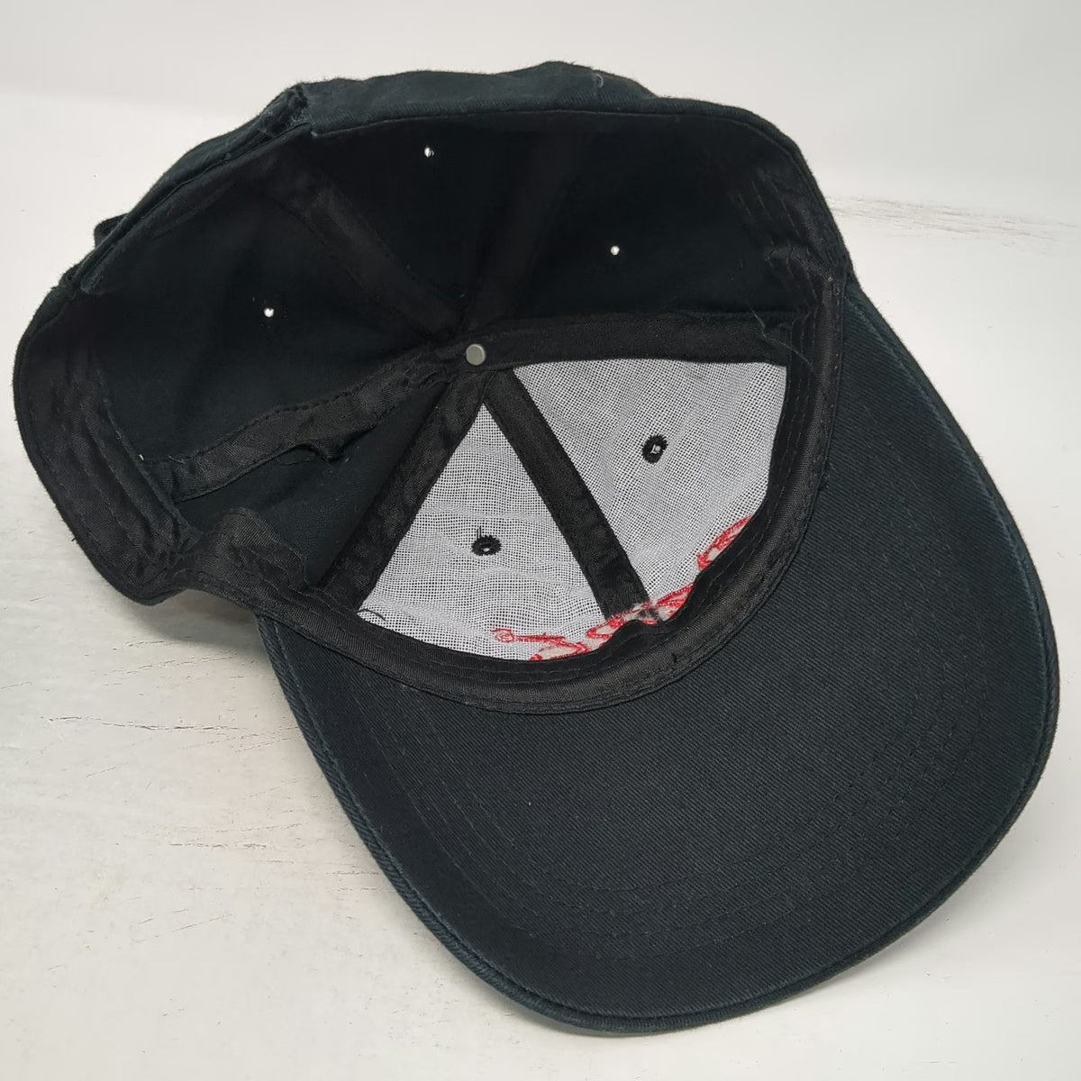 DARE Baseball Cap Black One Size Strapback Embroidered Red Logo Cotton Hat