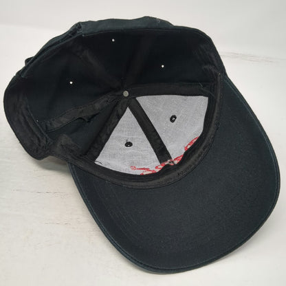 DARE Baseball Cap Black One Size Strapback Embroidered Red Logo Cotton Hat
