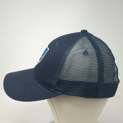 KÜHL Trucker Hat Blue One Size Mountain Patch Mesh Back Snapback Shield Logo
