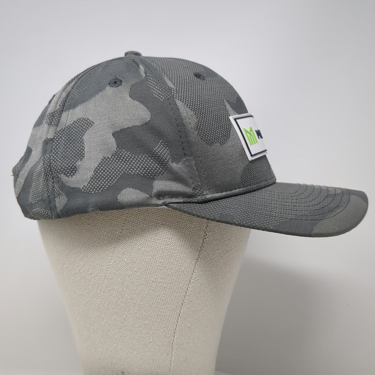 PSG Snapback Gray Camo One Size Hat Masonite Logo Textured Polyester Casual Cap