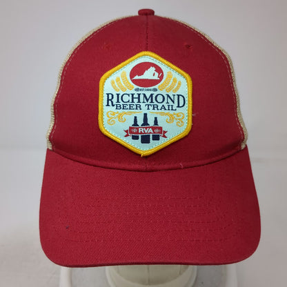 Brewery Branding Co Richmond Beer Trail RVA Red One Size Trucker Hat Mesh Back