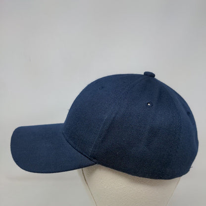 Unbranded Strapback Hat Blue One Size Adjustable Solid 6 Panel Blank