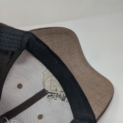 Quiksilver Fitted Hat Brown One Size Embroidered Plaid Vent Holes