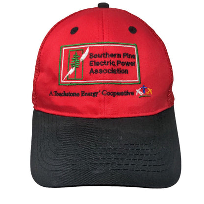 Southern Pine Electric Power Association Snapback Trucker Hat Red OSFM Mesh Back