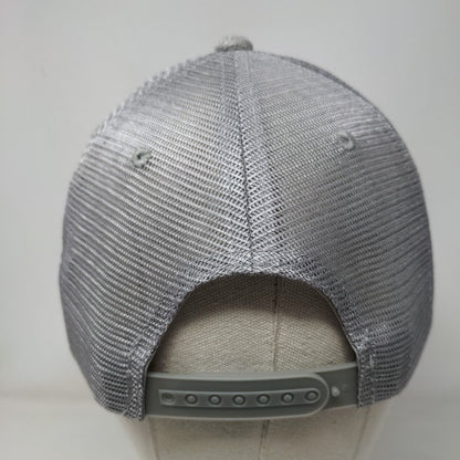 Life Snapback Trucker Hat Gray OSFM Adjustable Embroidered Mesh Back 6 Panel