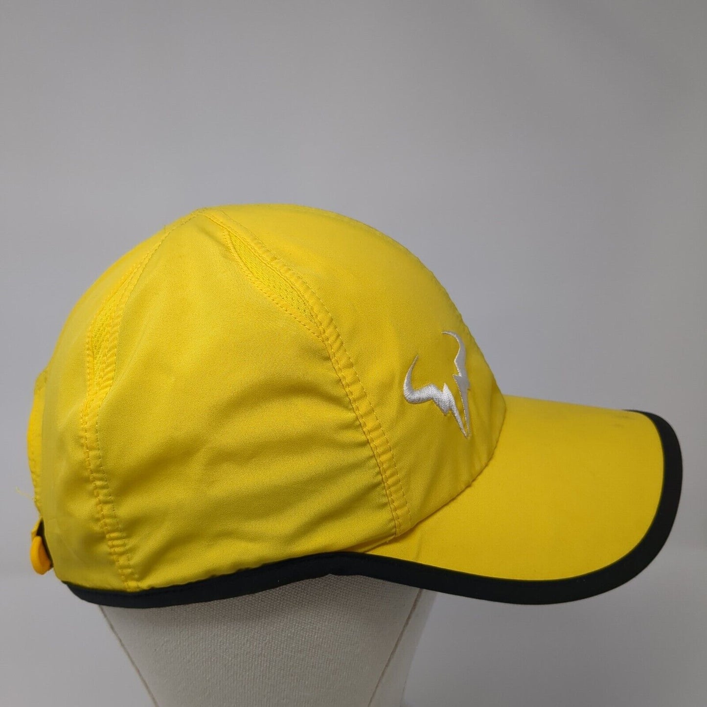 Nike Rafa Nadal Featherlight Dri Fit Strapback Hat Yellow OSFA Embroidered Logo
