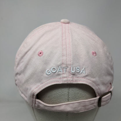 Goat USA Slideback Hat Pink OSFA Embroidered Adjustable Vent Holes