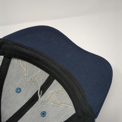 Peaks & Valleys Snapback Trucker Hat Blue One Size Mesh Back Locale