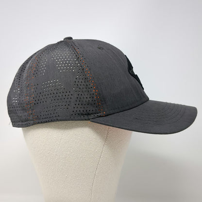 International Trucker Hat Gray One Size Perforated Snapback Orange Underbrim