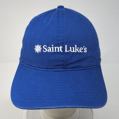 Saint Luke's Slideback Hat Blue One Size Adjustable Embroidered Outdoor