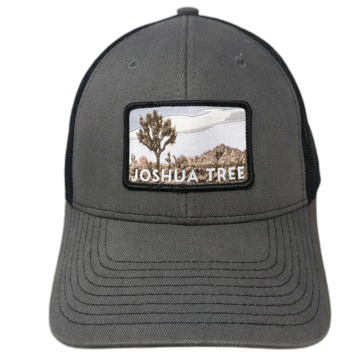 PARK HATS Joshua Tree Trucker Hat Gray One Size Snapback Mesh California Desert