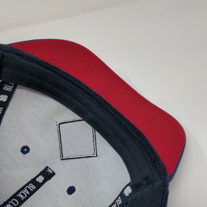 Black Clover Est. 2008 Live Lucky Snapback Trucker Hat Blue OSFA Mesh Back