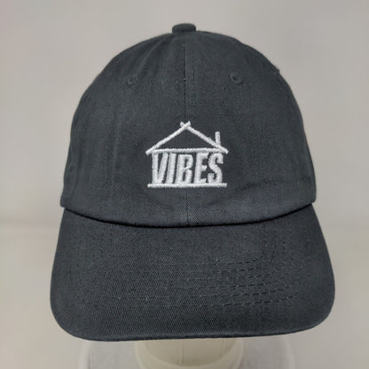 Vibes Liddy Supply Slideback Hat Black OSFA Adjustable Embroidered
