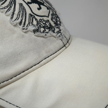 Express Baseball Cap White One Size Heraldic Lion Crest Contrast Stitch Hat