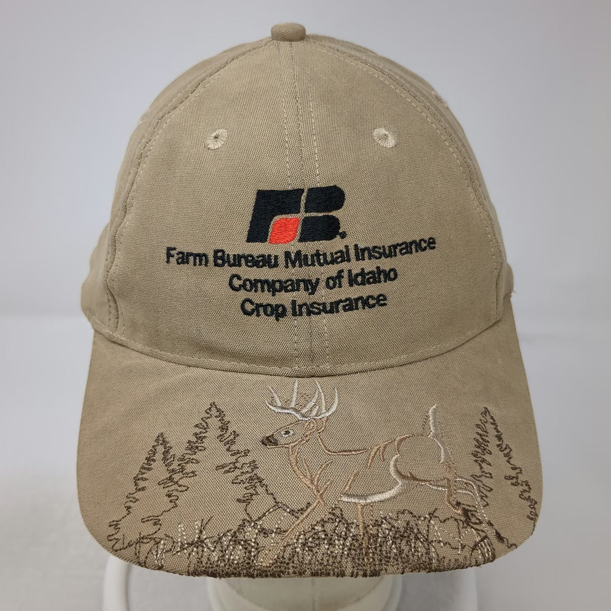 Legend Baseball Cap Brown One Size Idaho Farm Bureau Crop Insurance Deer Hat