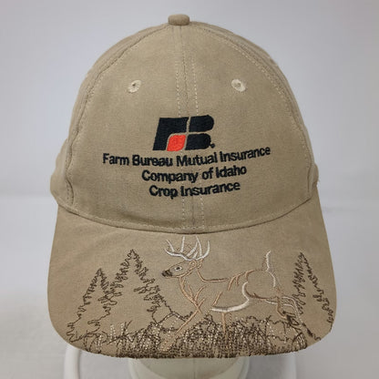 Legend Baseball Cap Brown One Size Idaho Farm Bureau Crop Insurance Deer Hat