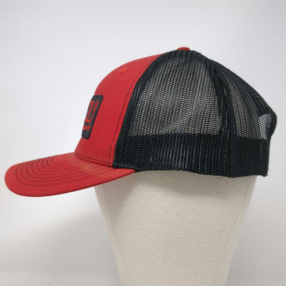 Richardson Trucker Hat Red One Size Team Grizzly Motorsports Mesh Snapback