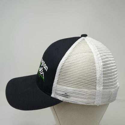 Washington Tractor Trucker Hat Black One Size Snapback Mesh Mountain Logo Cap