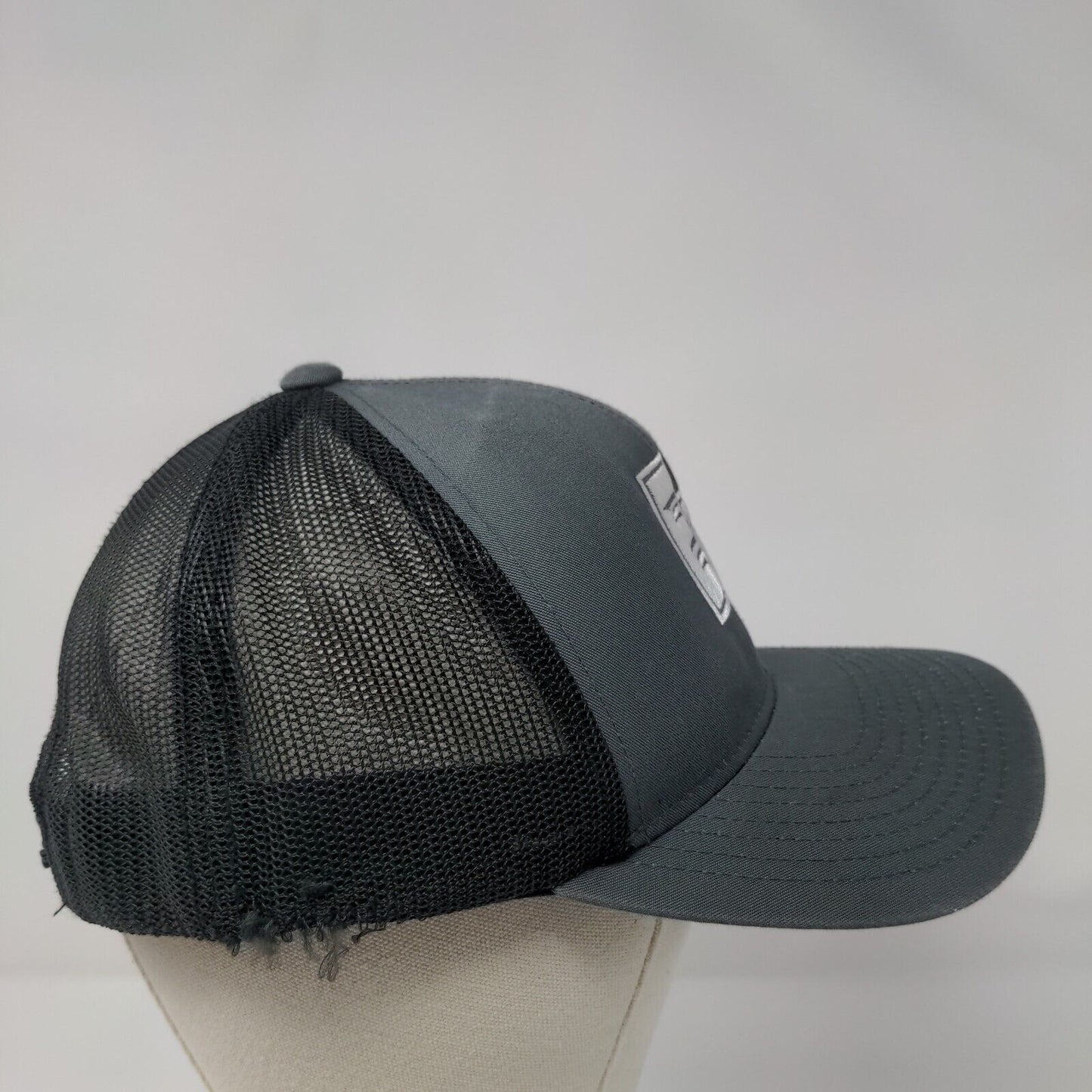 EB Snapback Trucker Hat Gray One Size Adjustable Mesh Back Pacific Headwear