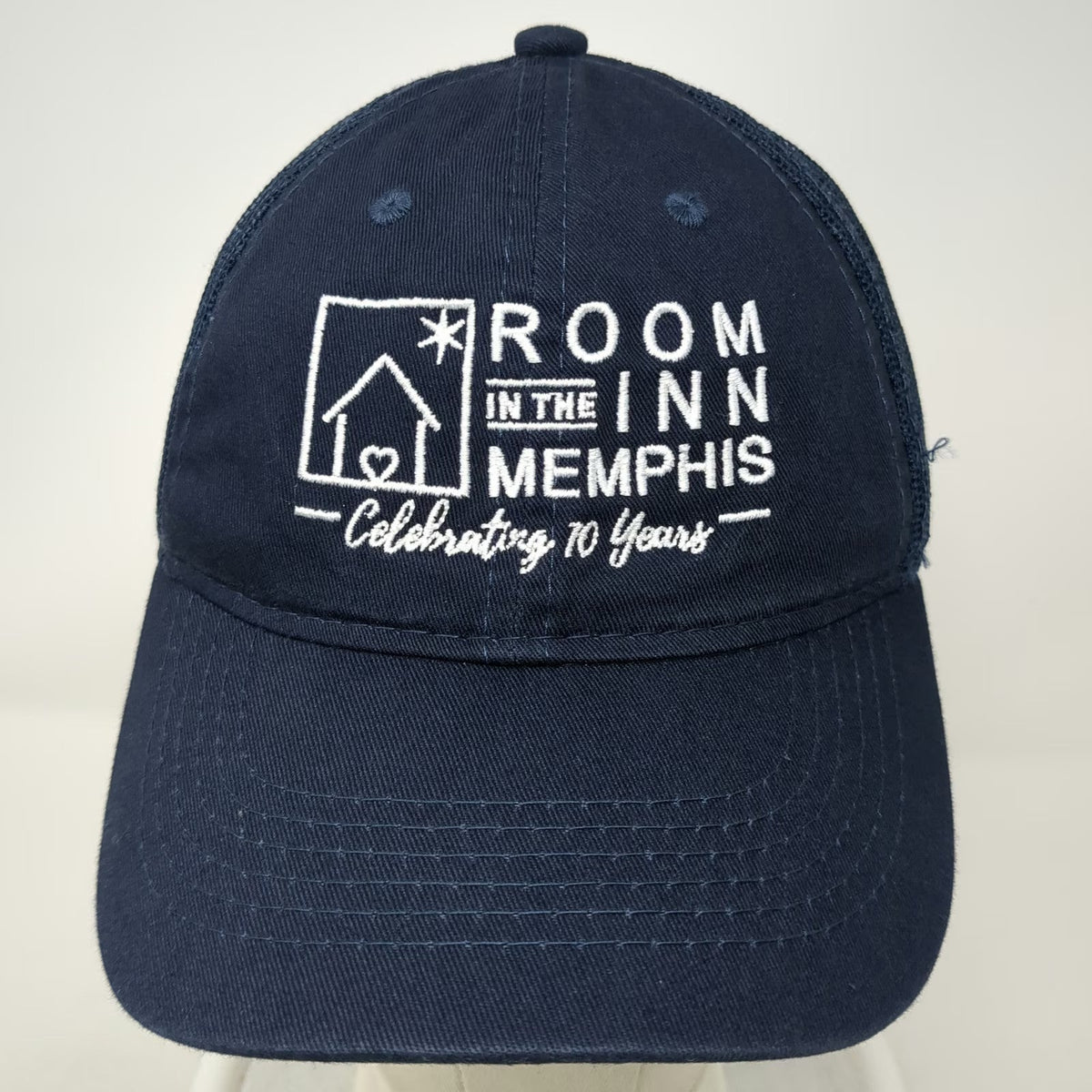 Outdoor Cap Trucker Hat Blue One Size Holy Hospitality Memphis Room In The Inn