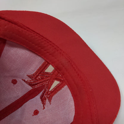 New York YWK 59 Size Fitted Hat Red Large Embroidered Vented Holes