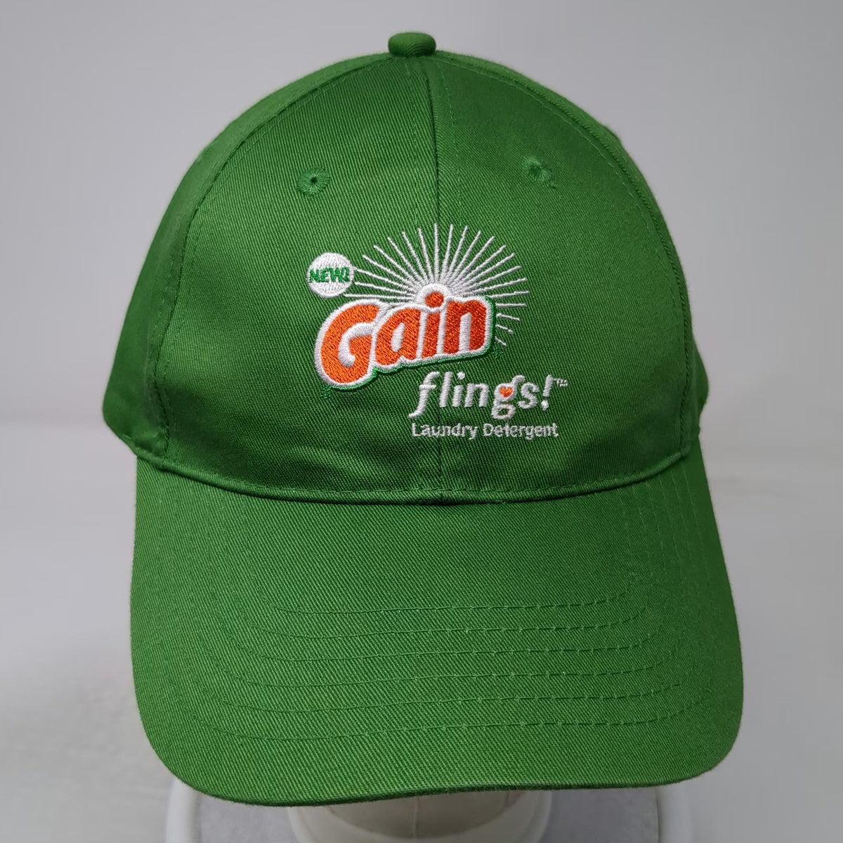 Gain Flings Laundry Detergent Hat Baseball Cap Green One Size P&G Promo Logo
