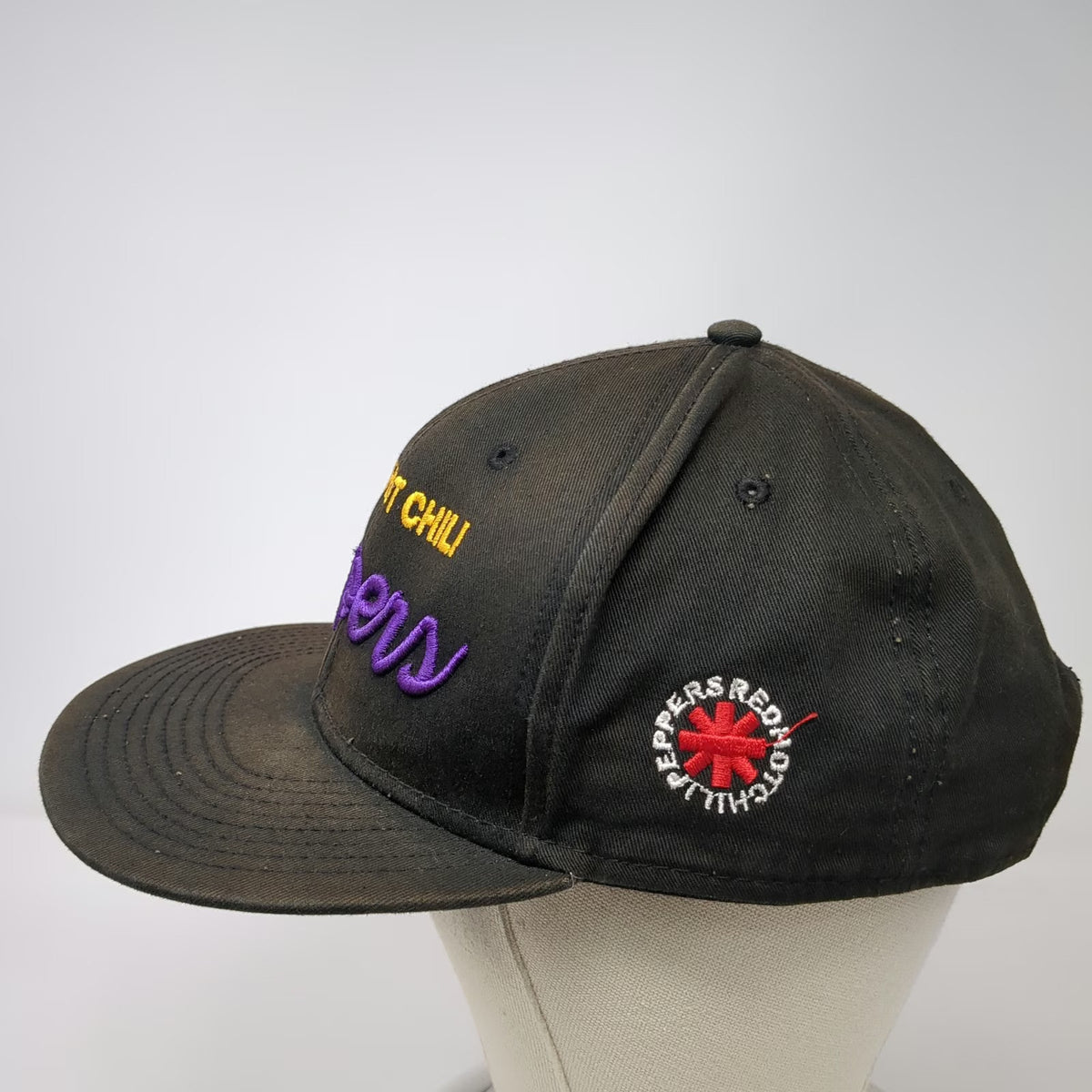 Red Hot Chili Peppers Snapback Black One Size Flat Brim Asterisk Logo Band Hat