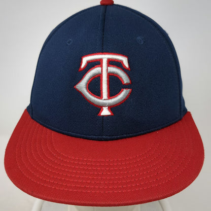 OC Sports Baseball Cap Blue Red M TC Logo Embroidered ProFlex Stretch Fit hat