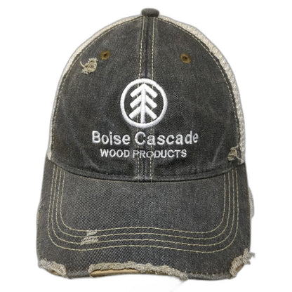 Headmost Boise Cascade Wood Products Trucker Hat Gray OSFM Snapback Mesh Back