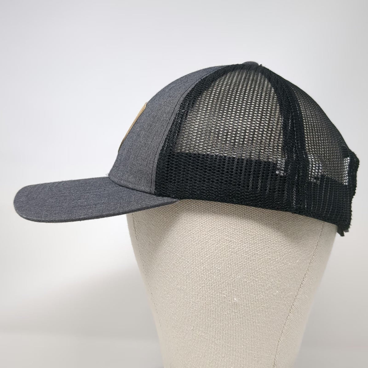 44 North Baseball Cap Gray One Size Mesh Back Leather Patch Idaho Vodka Hat