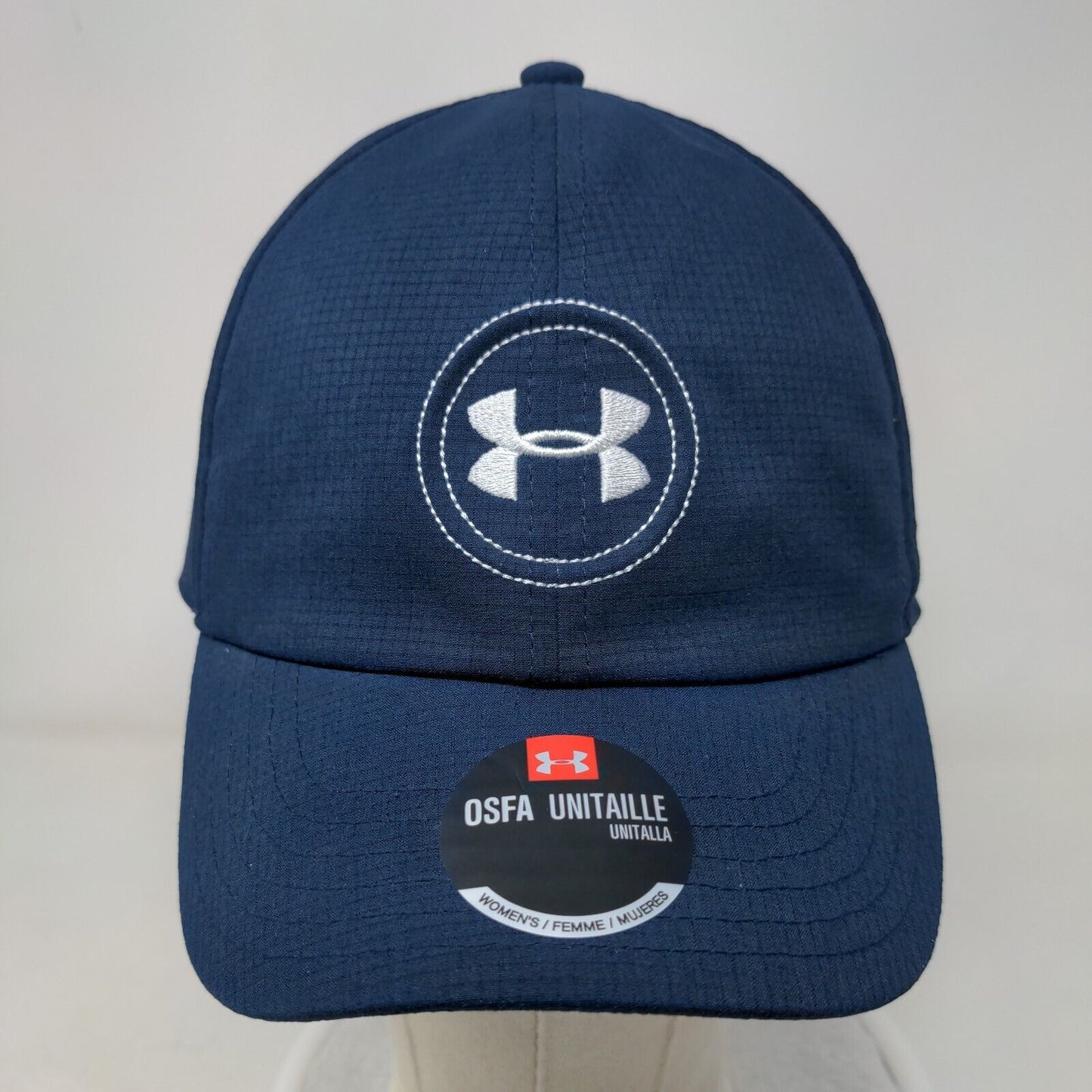 Under Armour Women's Strapback Hat Blue OSFA Adjustable Embroidered 6 Panel