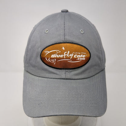 Blue Fly Cafe Strapback Hat Gray One Size Adjustable BFX Fishing Flies