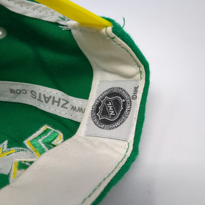 Minnesota North Stars NHL Zephyr Snapback Hat Green Yellow One Size Side Logo