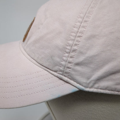 Carhartt Odessa Strapback Hat Pink One Size Adjustable Leather Patch