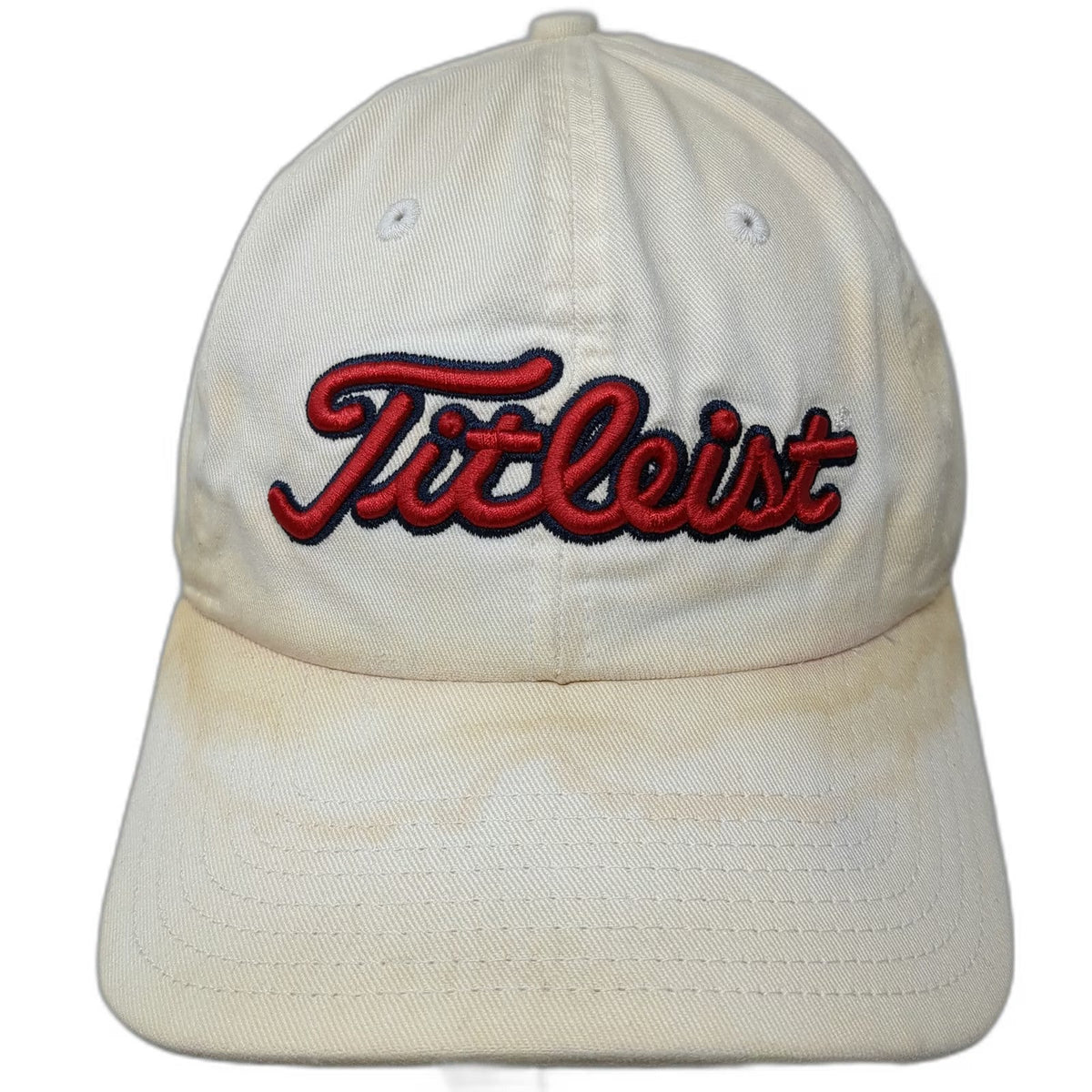Titleist Baseball Cap Beige One Size USA Logo Embroidered Slideback Cotton Hat