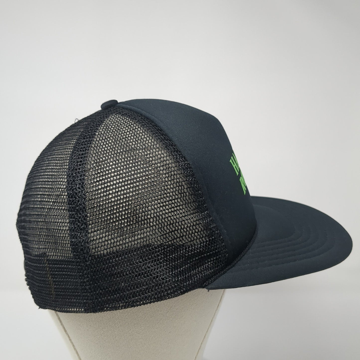 Hankins Roofing Snapback Trucker Hat Black One Size Mesh Back Sportsman