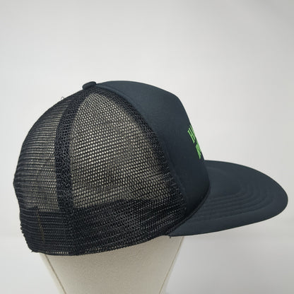 Hankins Roofing Snapback Trucker Hat Black One Size Mesh Back Sportsman